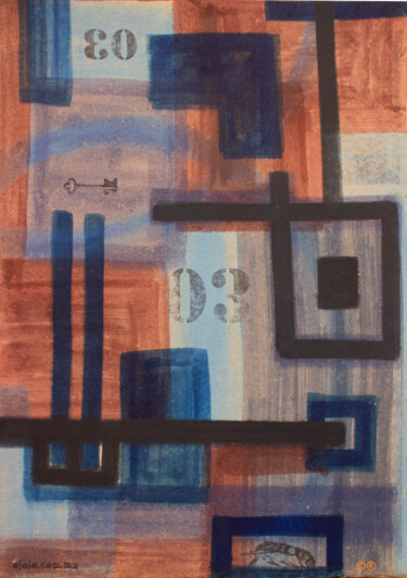 cero tres - 03 Painting titled "cero tres - 03" by Ojolo - Abel García, Original Artwork, Oil