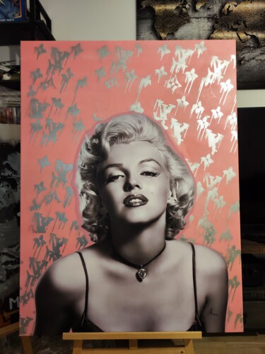 Collages intitolato "MM" da Daveschloffi, Opera d'arte originale, Spray