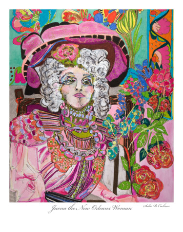 图画 标题为“Juena the New Orlea…” 由Sallie B. Cochran, 原创艺术品, 墨