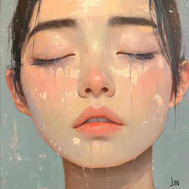 A Sleeping Prayer Beneath the Sunlight.햇살 아래, 잠든 기도 数字艺术 标题为“A Sleeping Prayer B…” 由Daedo Jun, 原创艺术品, 水彩