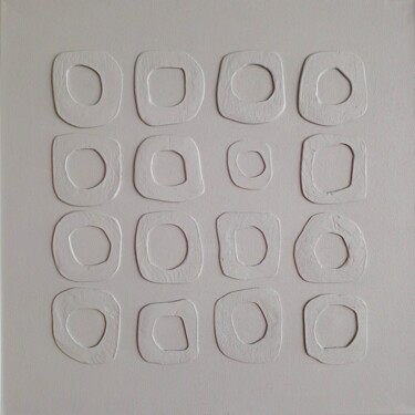 Painting titled "Gray abstract compo…" by Anastasia Kurasova, Original Artwork, Acrylic Mounted on Wood Stretcher frame
