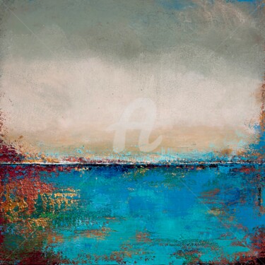 "Shimmering sea" başlıklı Tablo Brigitte Dravet tarafından, Orijinal sanat, Akrilik Ahşap Sedye çerçevesi üzerine monte edil…