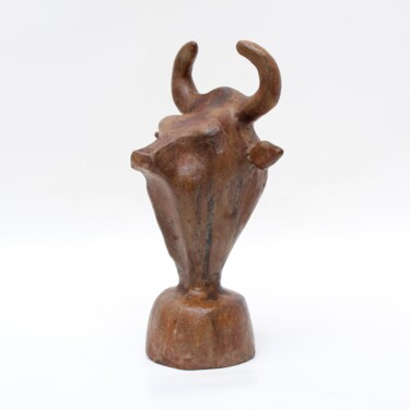 Sculpture titled "Taureau  (n° 362)" by Didier Fournier, Original Artwork, Bronze