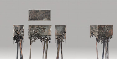 "Ecologie de mes deux" N°19 Sculpture titled ""Ecologie de mes de…" by Feu Jacques Aillaud, Original Artwork, Metals