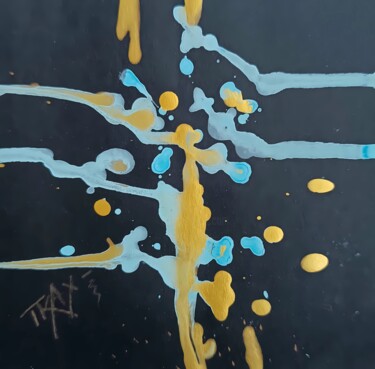 绘画 标题为“Turning Point Small…” 由Diana Dimova - Traxi, 原创艺术品, 丙烯 安装在木质担架架上