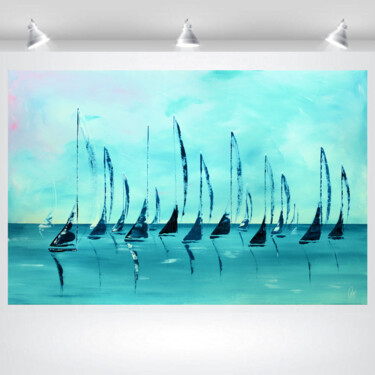 Ocean Silence "Ocean Silence" başlıklı Tablo Edelgard Schroer tarafından, Orijinal sanat, Akrilik Ahşap Sedye çerçevesi üzerine monte edil…