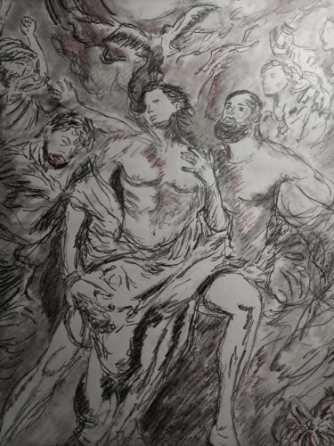 Desenho intitulada "Il rancore di Zeus" por Alberto Luppi Musso, Obras de arte originais, Lápis