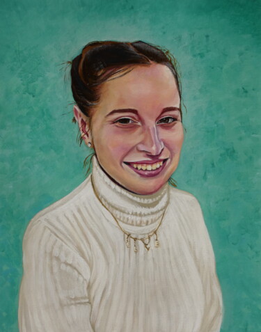 Painting titled "Elfie" by Cyril Saint Jongers, Original Artwork, Oil