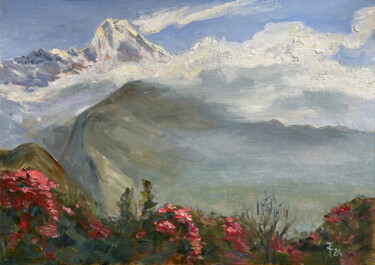 "View of South Annap…" başlıklı Tablo Sasha Tovstik tarafından, Orijinal sanat, Petrol Karton üzerine monte edilmiş