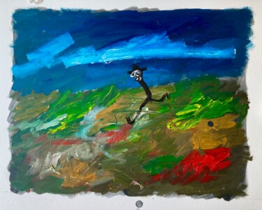 绘画 标题为“walk in progress /…” 由Fernand Fernandez, 原创艺术品, 油