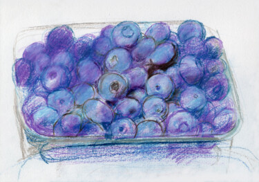 Disegno intitolato "blueberry products…" da Alexander Pogorzhelsky, Opera d'arte originale, Matita