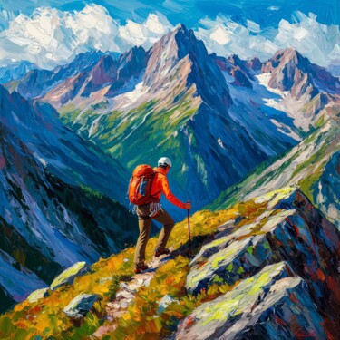 Mountains in the Heart Digital Arts titled "Mountains in the He…" by Viktoria Volina (ArtVolna), Original Artwork, AI generated image