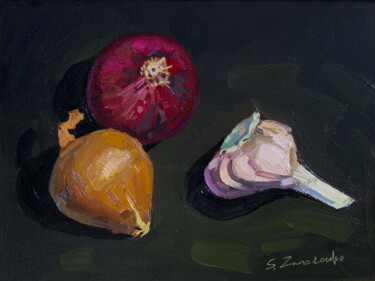 Two Against One Pittura intitolato "Two Against One" da Serhii Zavadenko, Opera d'arte originale, Olio