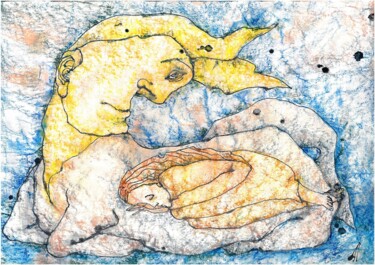 Sleep Beneath the Skies Dessin intitulée "Sleep Beneath the S…" par Anna Pron Ko, Œuvre d'art originale, Pastel