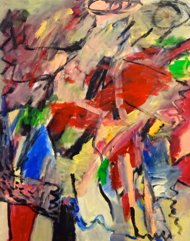 Pittura intitolato "Composition 7251" da Engelina Zandstra, Opera d'arte originale, Acrilico Montato su Telaio per barella i…