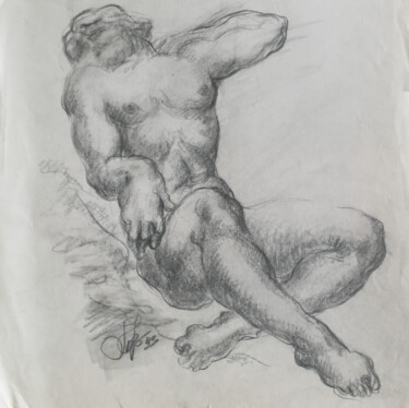 Tekening getiteld "sketch of a man" door Pavel Minchenia, Origineel Kunstwerk, Potlood