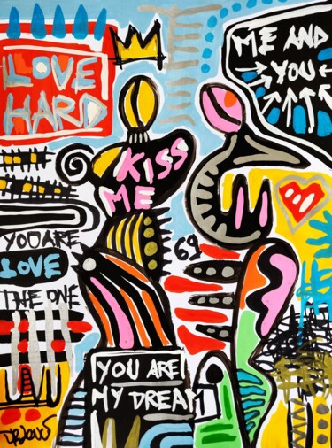 In love by Dr. Love Peinture intitulée "In love by Dr. Love" par Dr. Love, Œuvre d'art originale, Acrylique