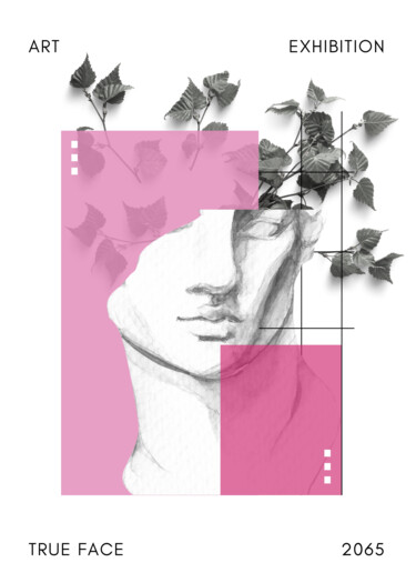 Digitale Kunst getiteld "Ethereal Faces: Art…" door Chun Yu Guan, Origineel Kunstwerk, AI gegenereerde afbeelding Gemonteerd…