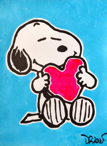Peinture intitulée "Snoopy true love" par Dr. Love, Œuvre d'art originale, Acrylique