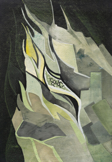Pittura intitolato "awakening" da Pavel Minchenia, Opera d'arte originale, Gouache
