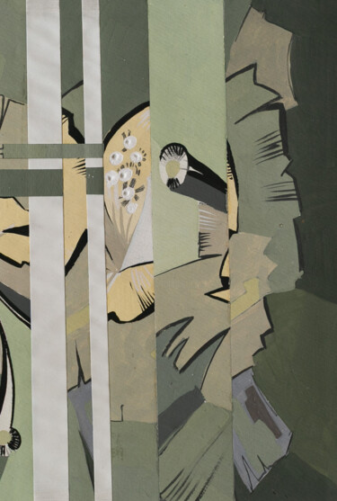 Painting titled "through the fence" by Pavel Minchenia, Original Artwork, Gouache