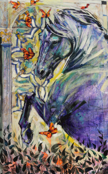 La Primavera Sevillana Peinture intitulée "La Primavera Sevill…" par Andres Mejias, Œuvre d'art originale, Acrylique