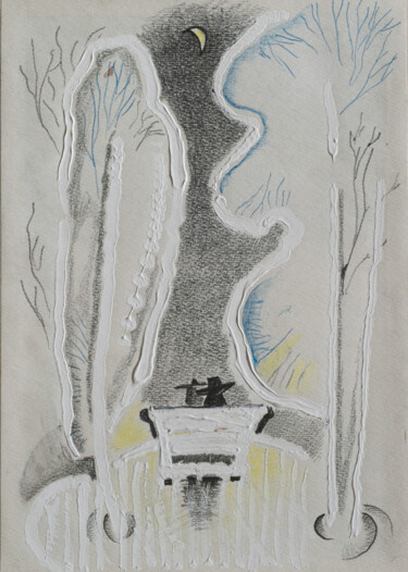 Peinture intitulée "date" par Pavel Minchenia, Œuvre d'art originale, Gouache