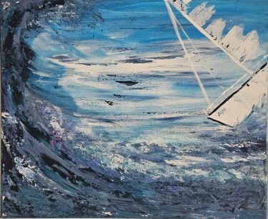 Peinture intitulée "In stormy seas" par Brigitte Kölli, Œuvre d'art originale, Acrylique