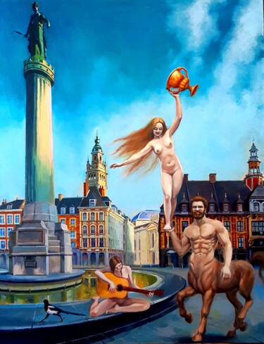 Painting titled "Ballade d'une coupe…" by Igor Stepanov, Original Artwork, Oil