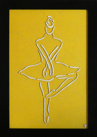 Schilderij getiteld "La Danseuse" door Laurent Lopez Le Nébleu, Origineel Kunstwerk, Acryl Gemonteerd op Houten paneel