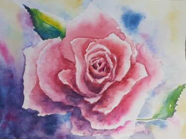 绘画 标题为“Rose” 由Catherine Dufrene (Katy), 原创艺术品, 水彩
