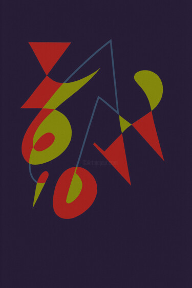 Équilibre Chromatique 数字艺术 标题为“Équilibre Chromatiq…” 由Yahya Ahssaini, 原创艺术品, 数字油画
