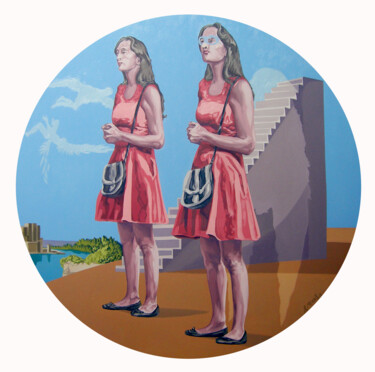 Schilderij getiteld "Lo censurado" door Salvador Torres, Origineel Kunstwerk, Olie Gemonteerd op Frame voor houten brancard