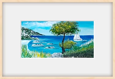 Peinture intitulée "Balade en Corse" par Ninoufloral, Œuvre d'art originale, Acrylique Monté sur Panneau de bois