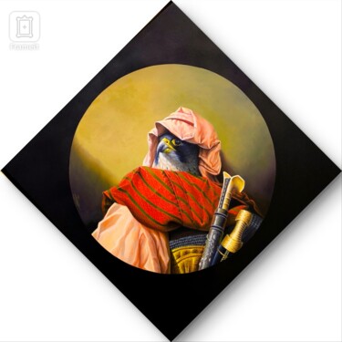 "The Sentinel of Whispers" 绘画 标题为“"The Sentinel of Wh…” 由Serguey Alexis Insua Torres, 原创艺术品, 油 安装在木质担架架上