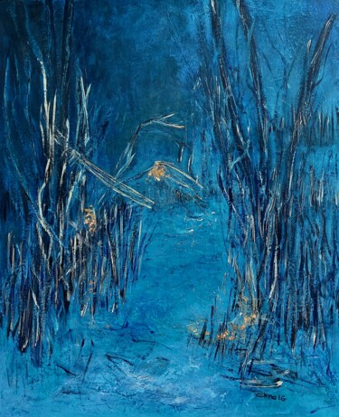 Painting titled "Crépuscule" by Elena Le Goupil, Original Artwork, Acrylic