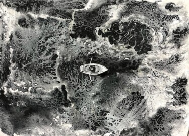 Peinture intitulée "Labyrinths of the d…" par Konoko, Œuvre d'art originale, Pigments
