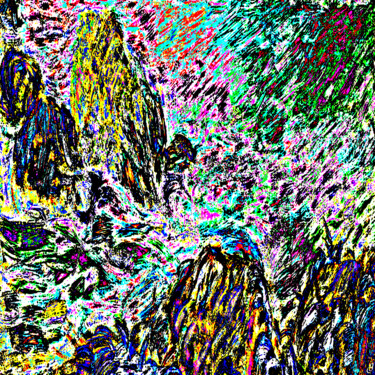Digital Arts titled "Libération des pixe…" by Cj Perin, Original Artwork, Digital Painting