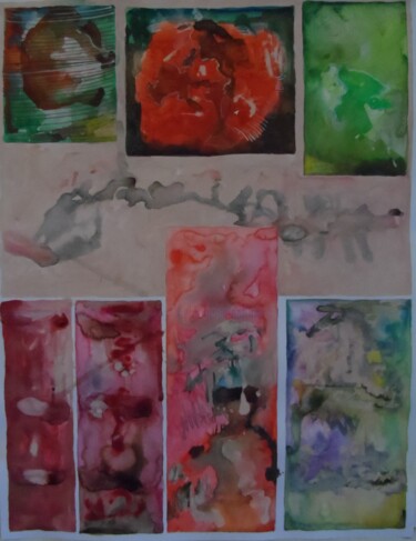 Pintura intitulada "motif" por Geneviève Durantou, Obras de arte originais, Acrílico