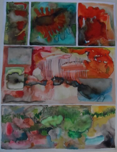 Peinture intitulée "fondu" par Geneviève Durantou, Œuvre d'art originale, Acrylique