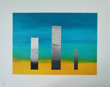 Peinture intitulée "0017" par Cédric Balaine, Œuvre d'art originale, Acrylique Monté sur Carton