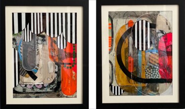 Картина под названием "Graphic tension" - Christelle Riffet (Céhère), Подлинное произведение искусства, Акрил Установлен на…