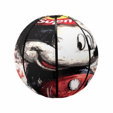 Ballon "Mickey Urbain" – Style Basquiat – Œuvre sur ballon d Картина под названием "Ballon "Mickey Urba…" - Frédéric Font (Chroma), Подлинное произведение искусства, Цифровая печать