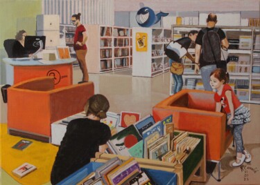"N° 1280  Le Point d…" başlıklı Tablo R. Cavalié tarafından, Orijinal sanat, Petrol Ahşap Sedye çerçevesi üzerine monte edil…