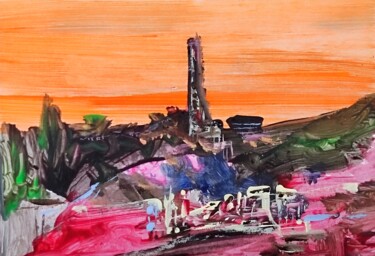Painting titled "Village People Muse…" by Milto Sideris, Original Artwork, Acrylic