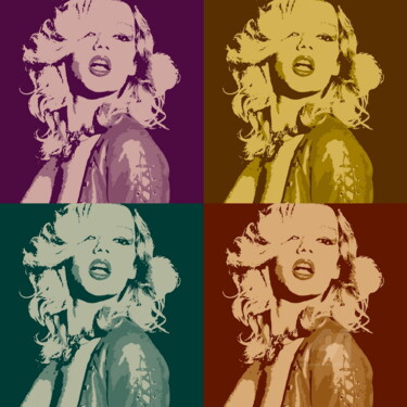 印花与版画 标题为“Brigitte Lahaie CRI…” 由Erika Cool, 原创艺术品, 操纵摄影 安装在铝上