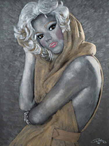 Peinture intitulée "Brigitte Lahaie Fou…" par Erika Cool, Œuvre d'art originale, Acrylique Monté sur Châssis en bois