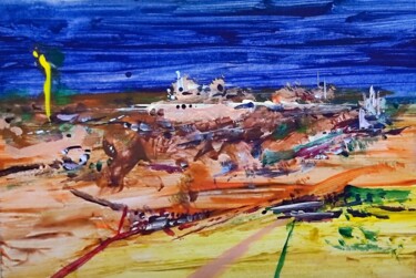 「Yellow man」というタイトルの絵画 Milto Siderisによって, オリジナルのアートワーク, アクリル