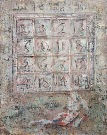 Peinture intitulée "Durer's Square "Nos…" par Allen Light, Œuvre d'art originale, Huile Monté sur Châssis en bois