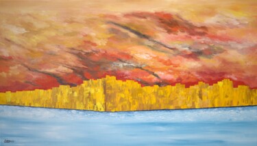 "Golden Wall of Amer…" başlıklı Tablo Harry tarafından, Orijinal sanat, Petrol